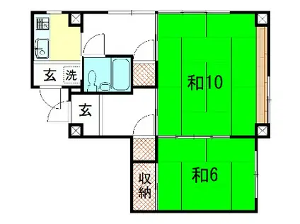 シェモア東久保田町(2K/2階)の間取り写真