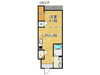 FDS BIJOU SUITES(1LDK/1階)の間取り写真