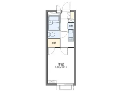 レオパレス長者丸(1K/3階)の間取り写真