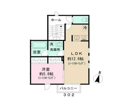 FELICE(1LDK/3階)の間取り写真