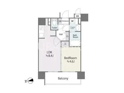 アルティザ博多プレミア(1LDK/5階)の間取り写真