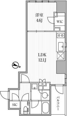 ディームス大手町ノース(1LDK/5階)の間取り写真