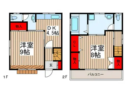 オンリーワン(2DK/1階)の間取り写真