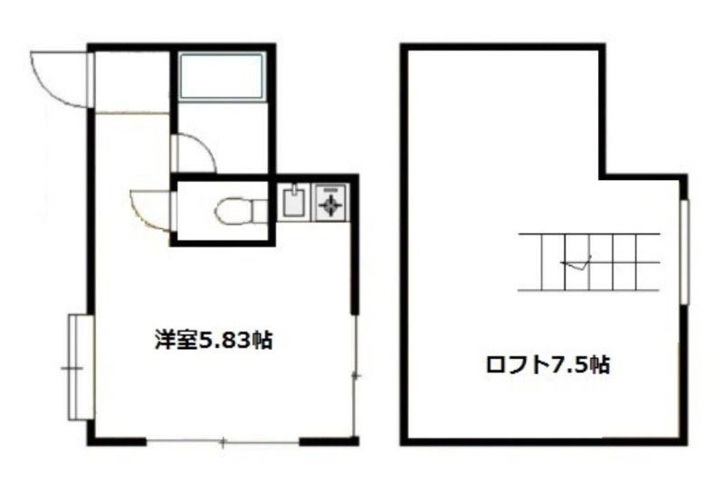 セゾン茅ヶ崎(ワンルーム/2階)の間取り写真