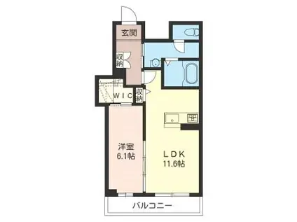 クレードル(1LDK/1階)の間取り写真