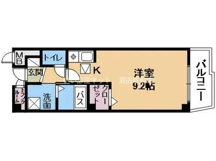 アビターレ草津(ワンルーム/2階)の間取り写真