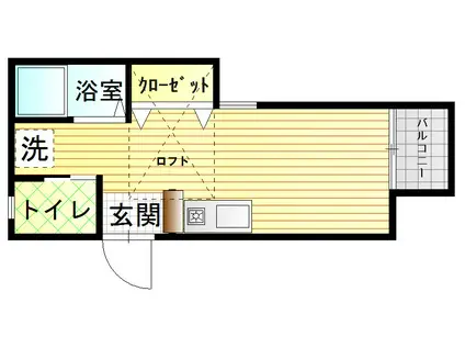 メゾン・ド・オレンジ(ワンルーム/2階)の間取り写真