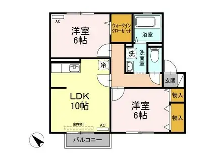 ステラI202(2LDK/2階)の間取り写真