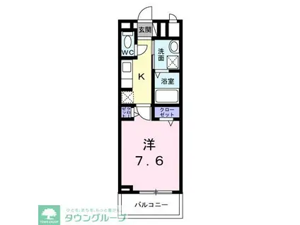 ランタナ(1K/3階)の間取り写真