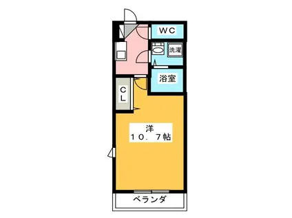 ドエル大島(1K/1階)の間取り写真