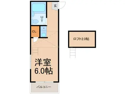 マリエール(ワンルーム/1階)の間取り写真