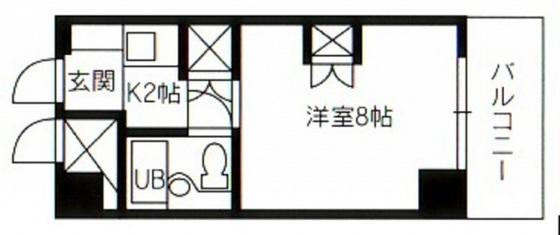 シティコーポ比治山(1K/6階)の間取り写真