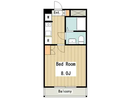 リバパレス高井戸(1K/1階)の間取り写真