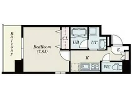 サムティ上町台龍造寺(1K/5階)の間取り写真