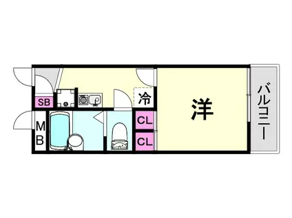 レオパレスMARUYAII(1K/2階)の間取り写真