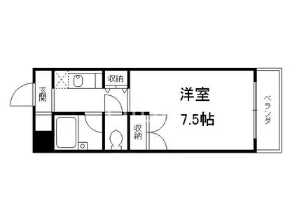 TATSUMIYAビル(1K/3階)の間取り写真