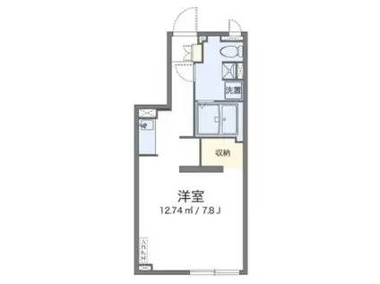 アルクAU SOLEIL(ワンルーム/2階)の間取り写真