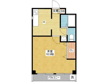 第72プロスパービル(2K/2階)の間取り写真