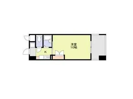 ヴェリエール・ドゥ・セ(1K/6階)の間取り写真