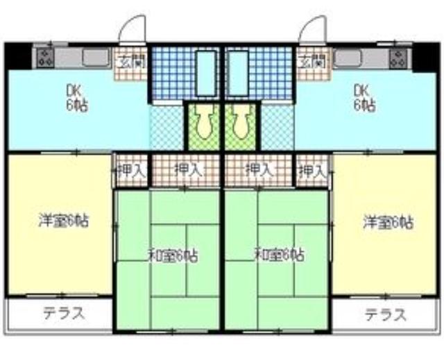 セントヴィラ柚木(2DK/3階)の間取り写真