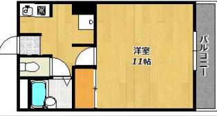 ラフェスタ加東(1K/6階)の間取り写真