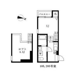 グランシエロ名古屋黄金(1K/2階)の間取り写真