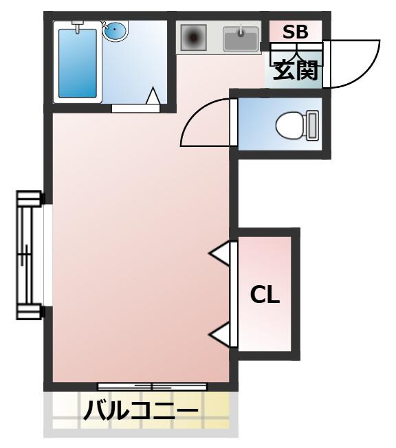 WING21(ワンルーム/3階)の間取り写真