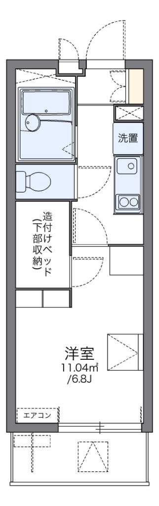 レオパレス甲子園(1K/2階)の間取り写真