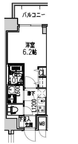 S-RESIDENCE布施AVENTRA(1K/10階)の間取り写真