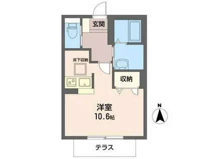 ヴァンベール山田(ワンルーム/1階)の間取り写真