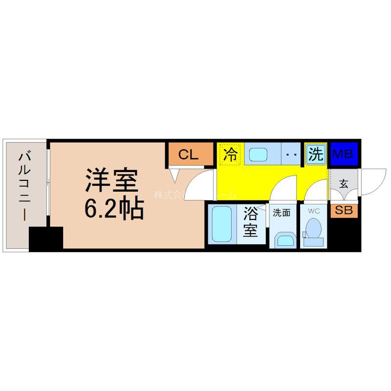 プレサンス新栄ユリシス(1K/12階)の間取り写真