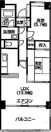 グリーンスパーク109(1LDK/8階)の間取り写真