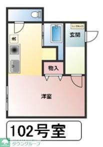 AI高尾山口(1K/1階)の間取り写真