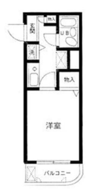 ジョイフル上中里(1K/2階)の間取り写真
