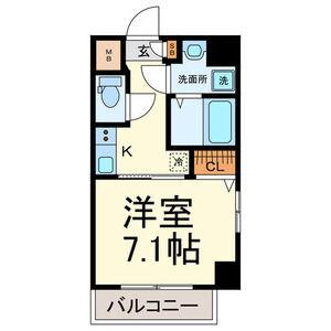 プランドール名駅(1K/6階)の間取り写真