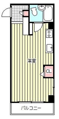 石田ハイツ(ワンルーム/3階)の間取り写真