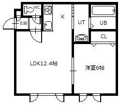 ITスマイル(1LDK/1階)の間取り写真