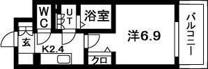 N.S ZEAL大曽根(1K/6階)の間取り写真