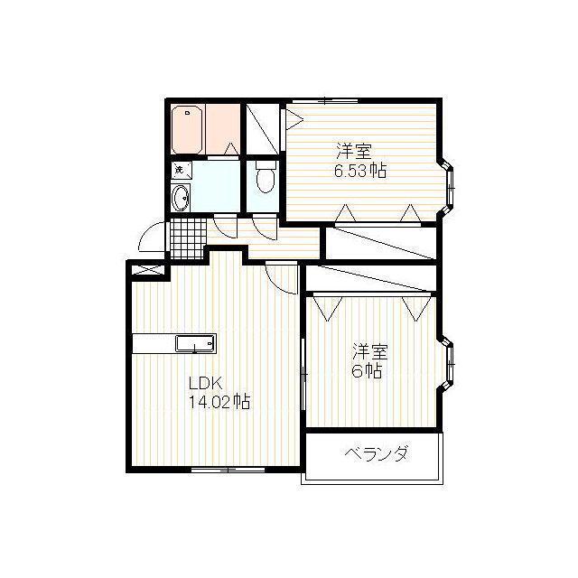 ベッラ・ビスタ(2LDK/3階)の間取り写真