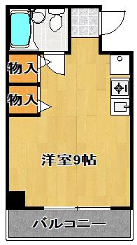 エースハイツ(ワンルーム/5階)の間取り写真