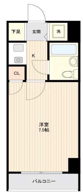 三鷹南シティハウス(1K/1階)の間取り写真