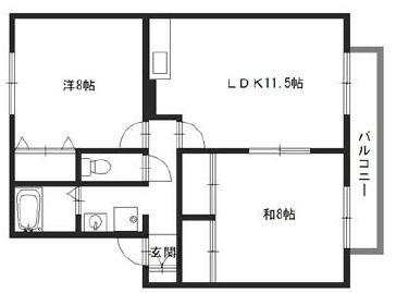 メゾンプランタニエール(2LDK/2階)の間取り写真