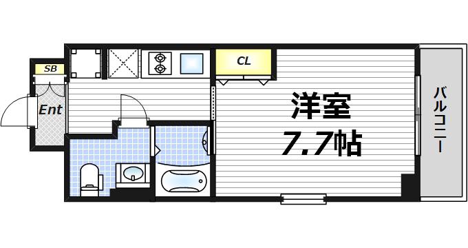 ラナップスクエア南森町NEXTSTAGE(1K/7階)の間取り写真