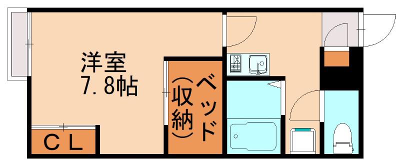 レオパレス福間駅東(1K/1階)の間取り写真