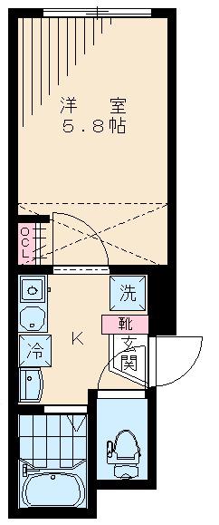 プルメリア桜台(1K/3階)の間取り写真