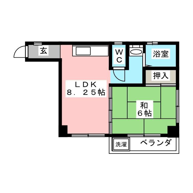 さくらレジデンス(1LDK/1階)の間取り写真