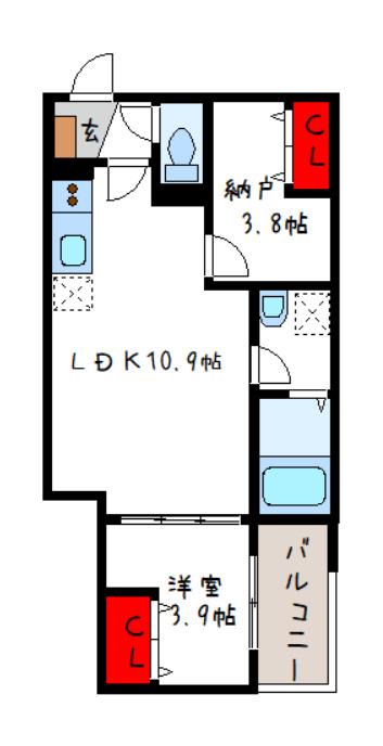 D POTRA GRANZ(2LDK/3階)の間取り写真