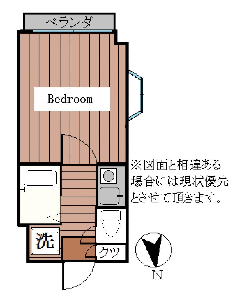 ハニービービルディング(1K/3階)の間取り写真