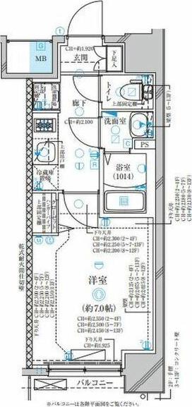 ディアレイシャス名古屋太閤通III(1K/2階)の間取り写真