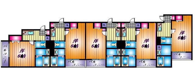 MARK DUO吉川(1K/2階)の間取り写真